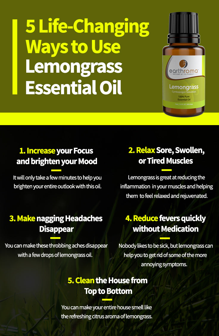5 Life Changing Ways to Use Lemongrass Essential Oil